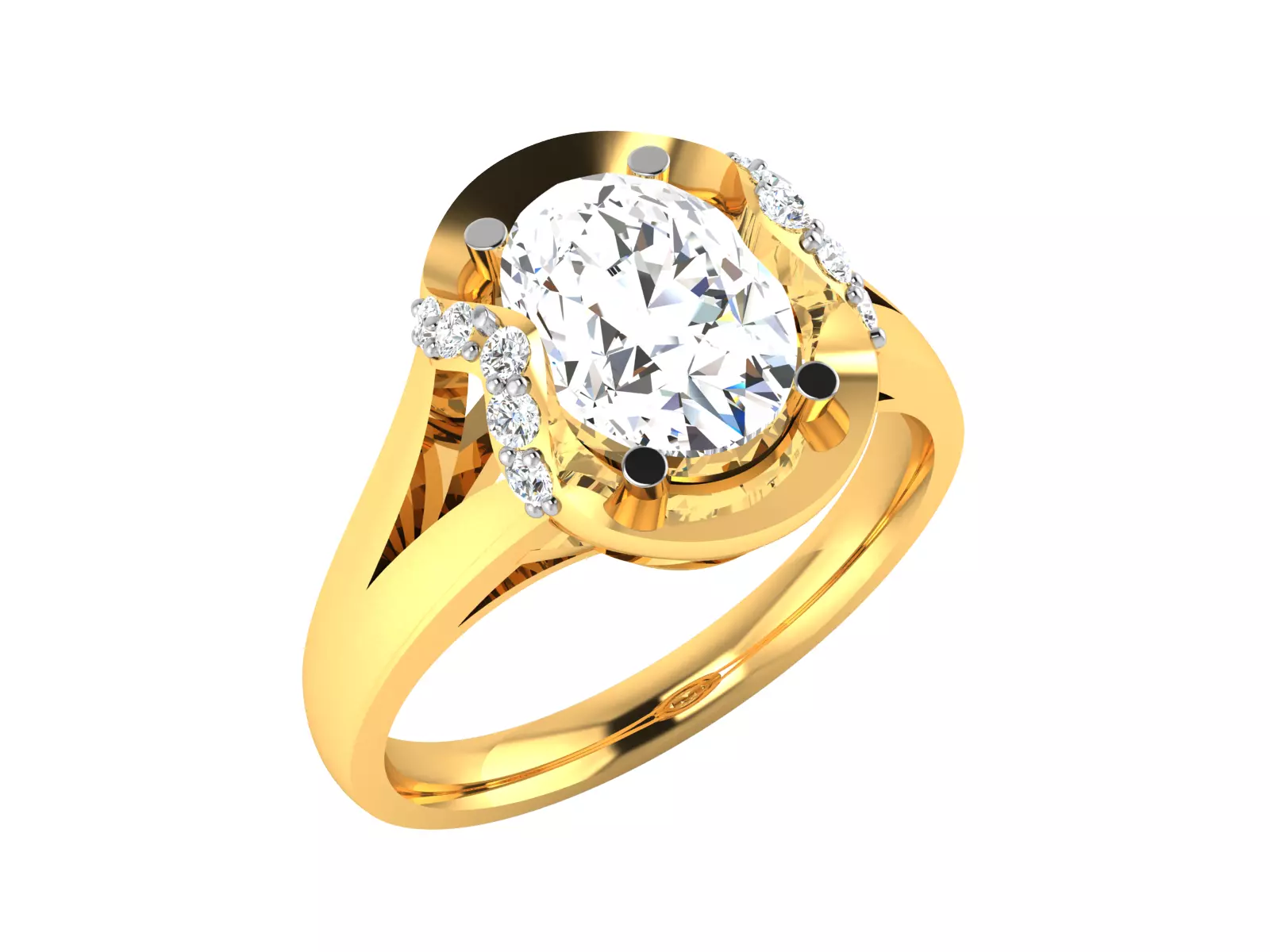 Women solitaire ring 3dm stl render detail 3D print model 3D print model_0