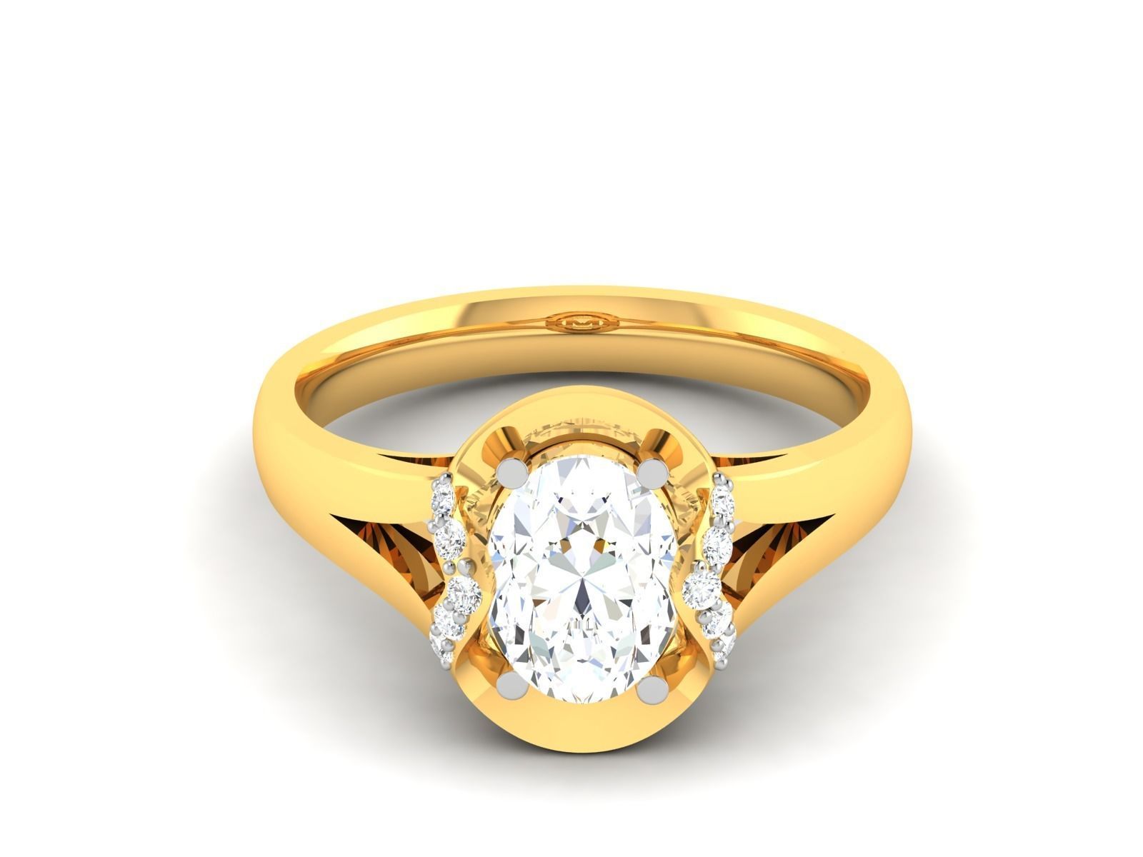 Women solitaire ring 3dm stl render detail 3D print model 3D print model_7
