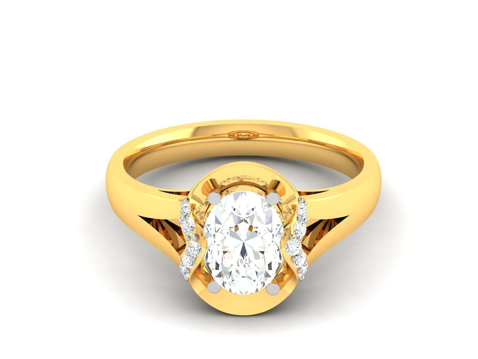 Women solitaire ring 3dm stl render detail 3D print model 3D print model_6