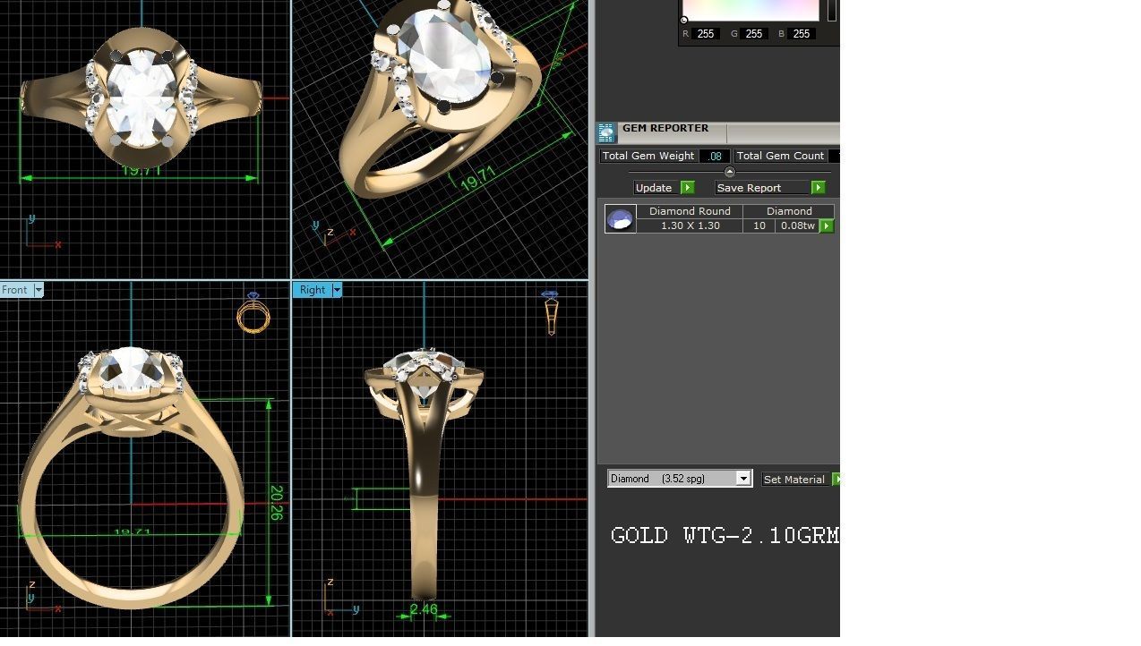 Women solitaire ring 3dm stl render detail 3D print model 3D print model_8