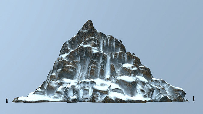 Mountain snowy Low-poly 3D model