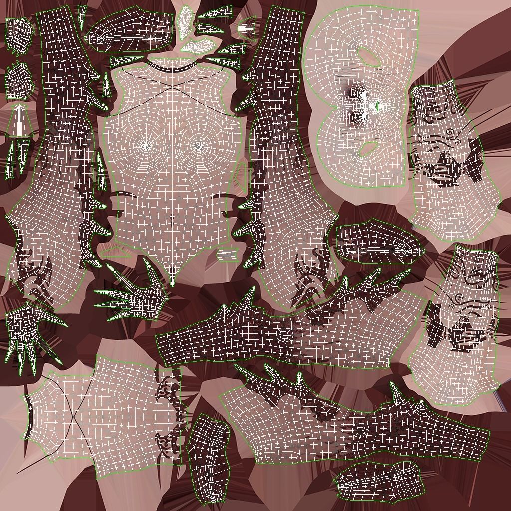 Succubus female demon with wings Low-poly 3D model_33