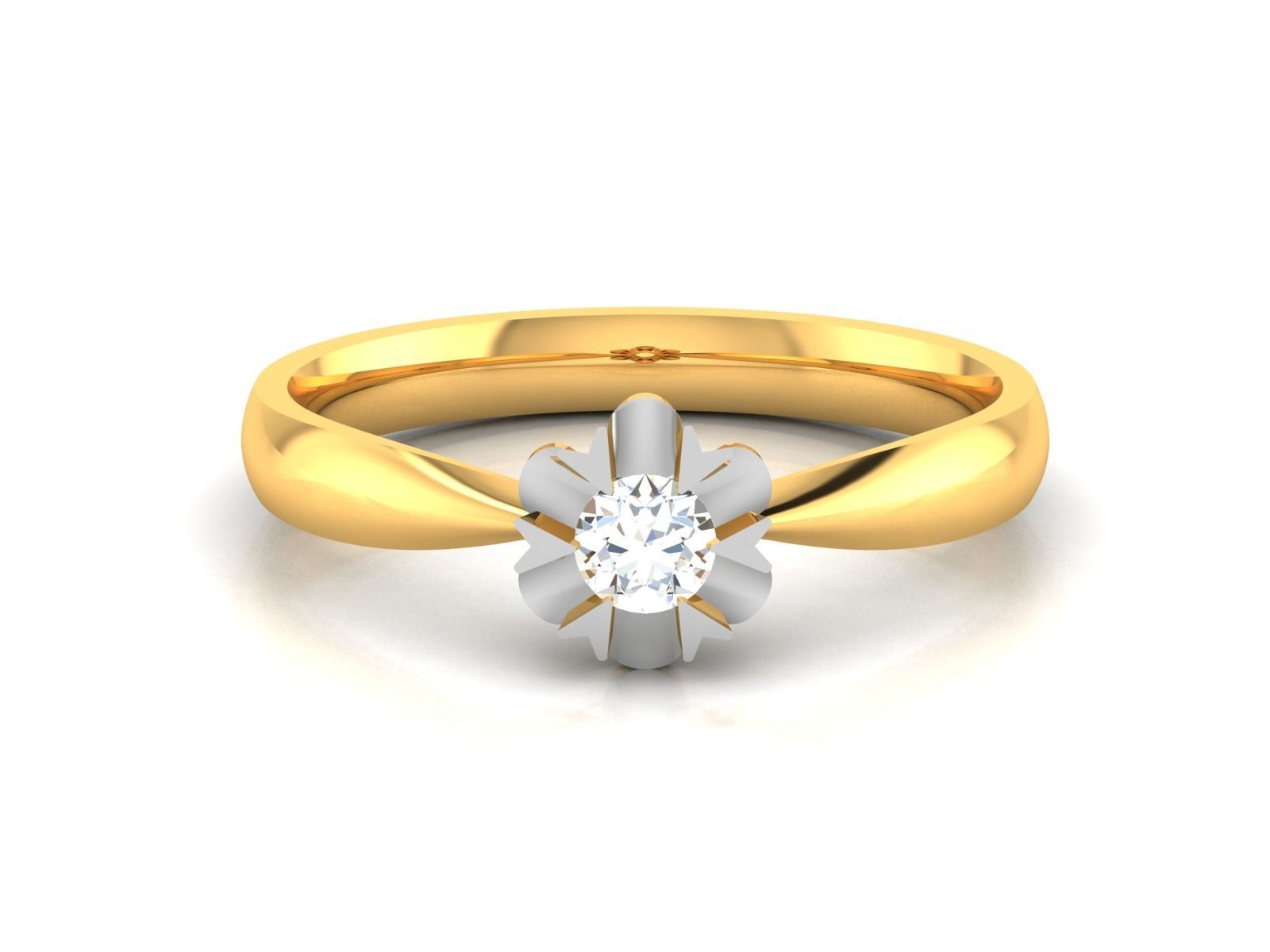 Women solitaire ring 3dm stl render detail 3D print model 3D print model_7