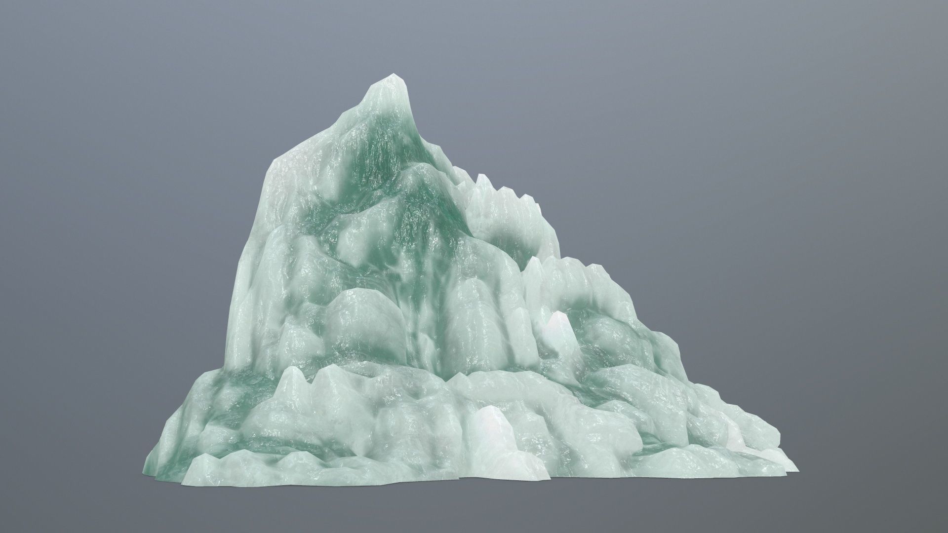 ice mountain Low-poly 3D model_9