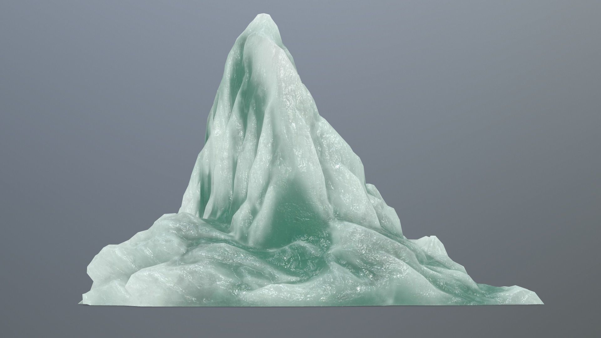 ice mountain Low-poly 3D model_7