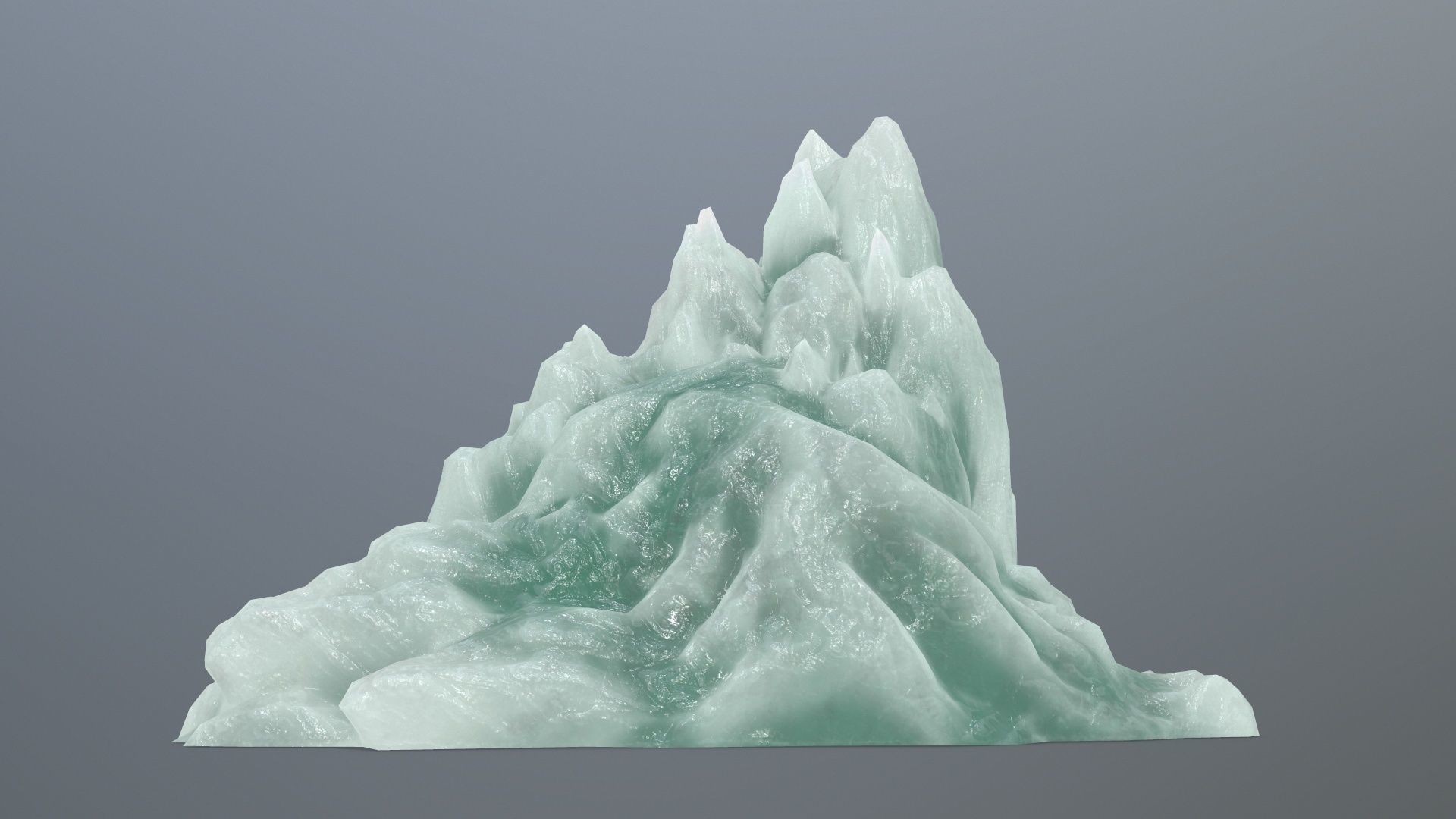 ice mountain Low-poly 3D model_3