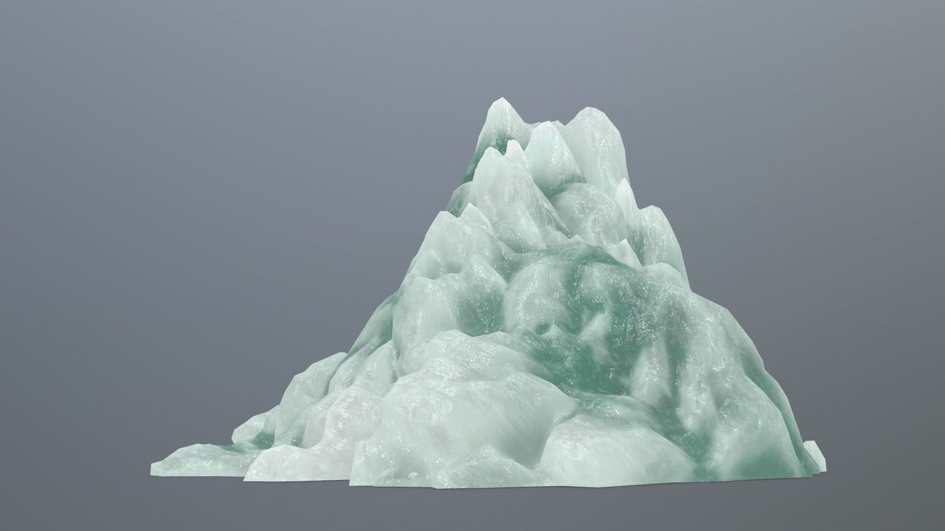 ice mountain Low-poly 3D model_2