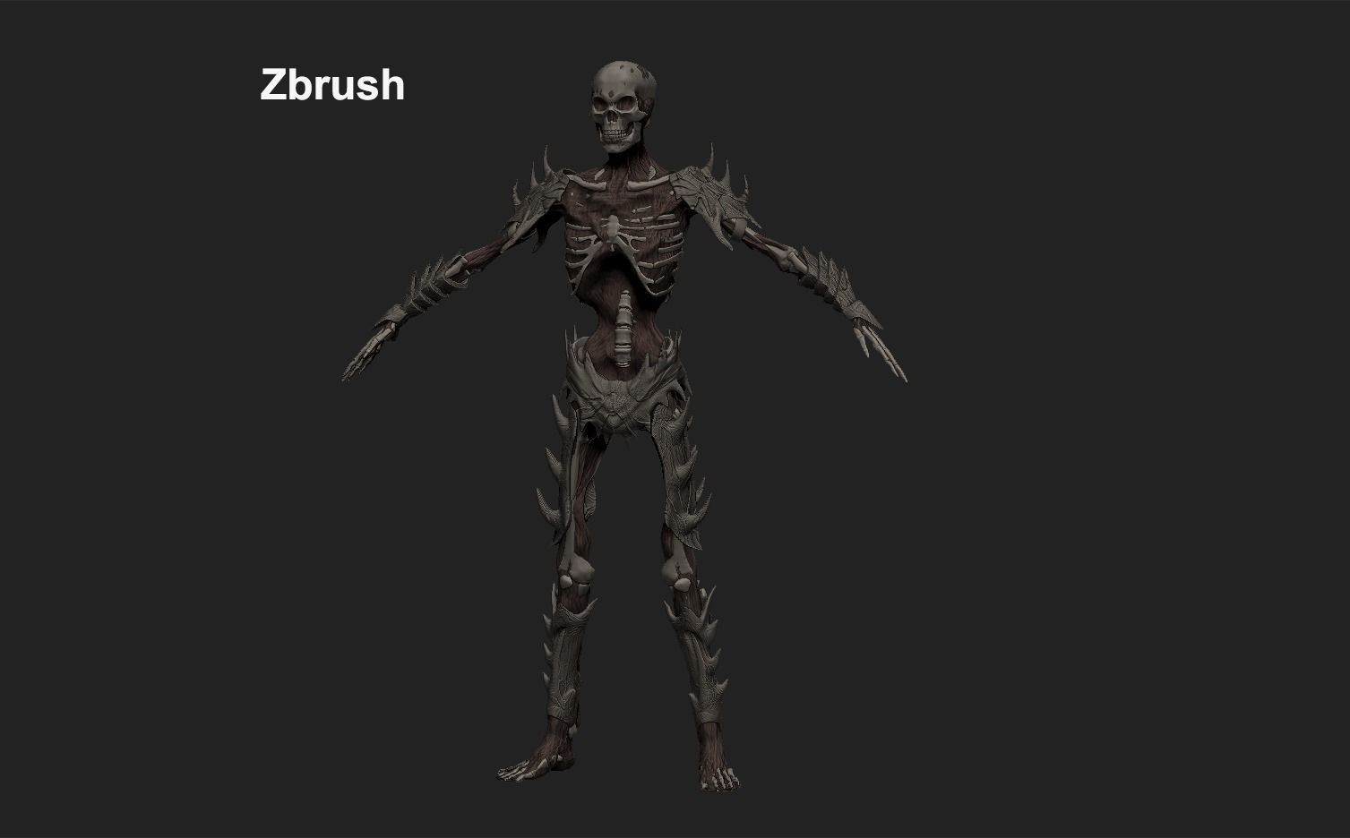 Undead Warrior Low-poly 3D model_14