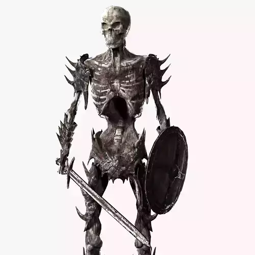 Undead Warrior Low-poly 3D model