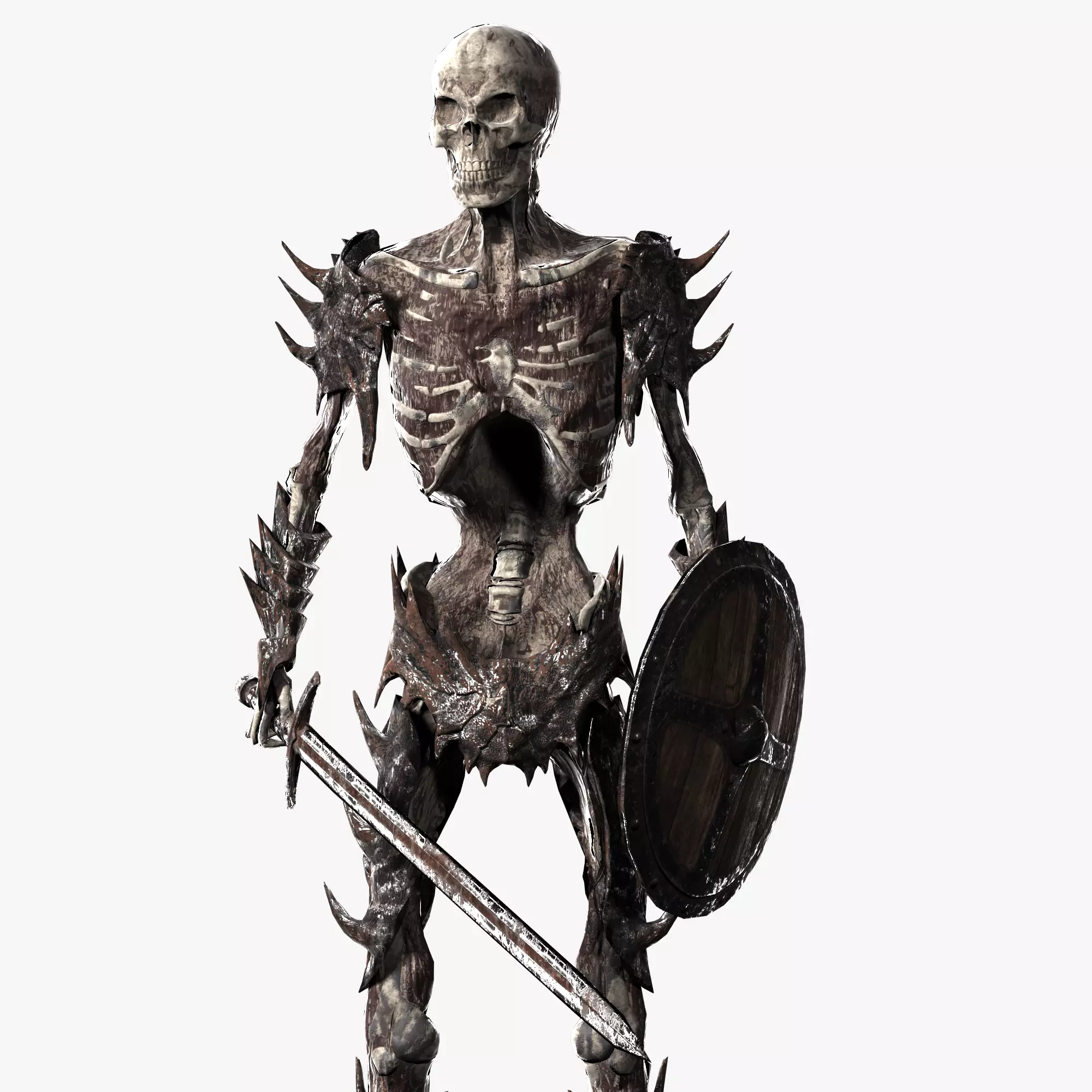 Undead Warrior Low-poly 3D model_0