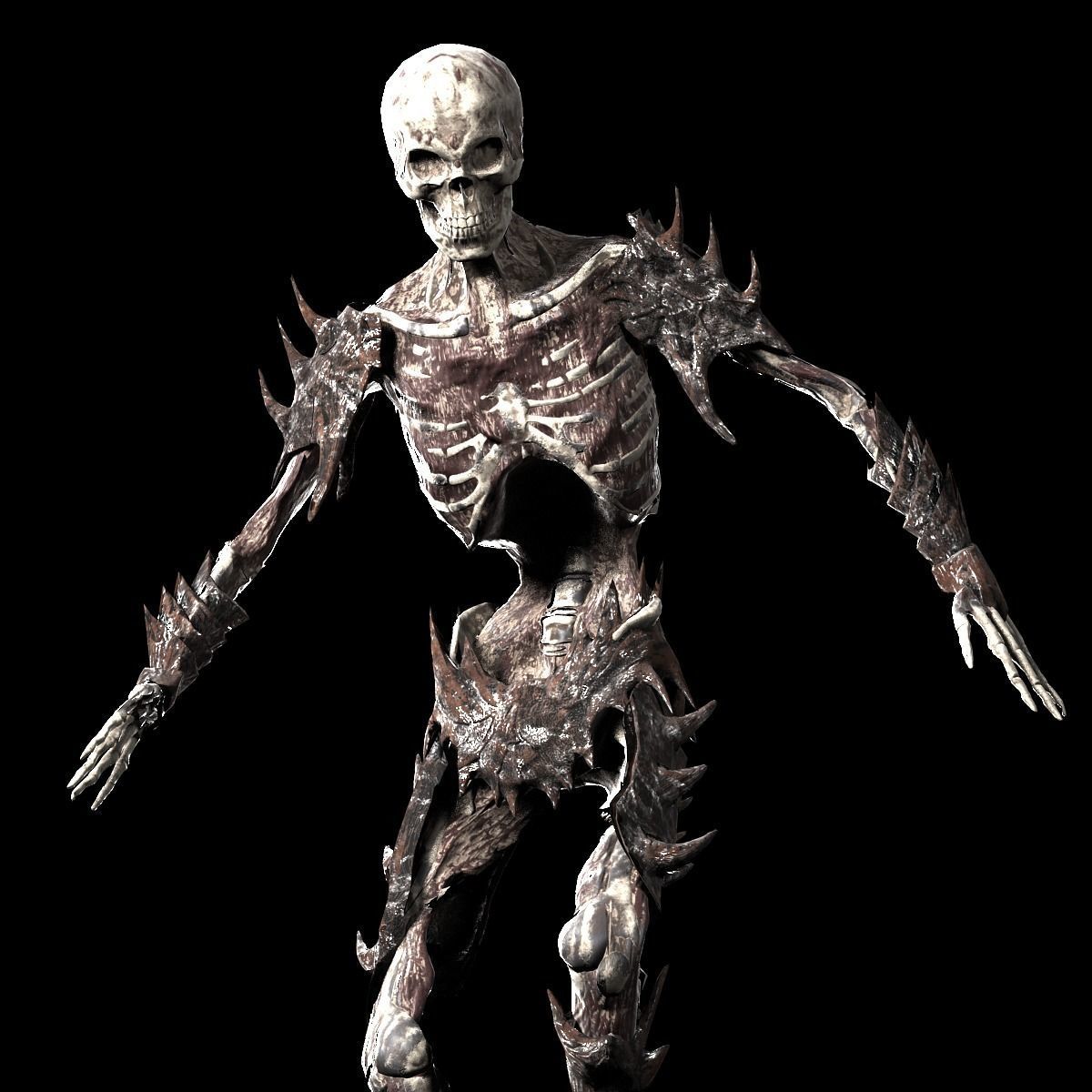 Undead Warrior Low-poly 3D model_3