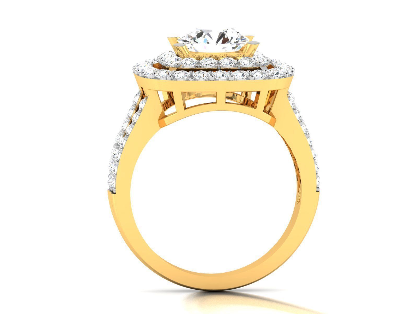 Women solitaire ring 3dm stl render detail 3D print model 3D print model_3