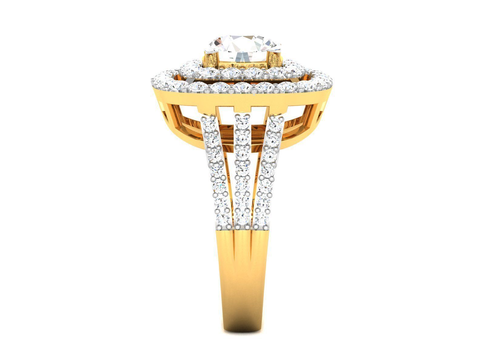 Women solitaire ring 3dm stl render detail 3D print model 3D print model_5