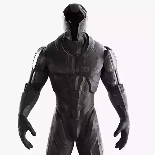 Sci-Fi Soldier Rigged Low-poly 3D model