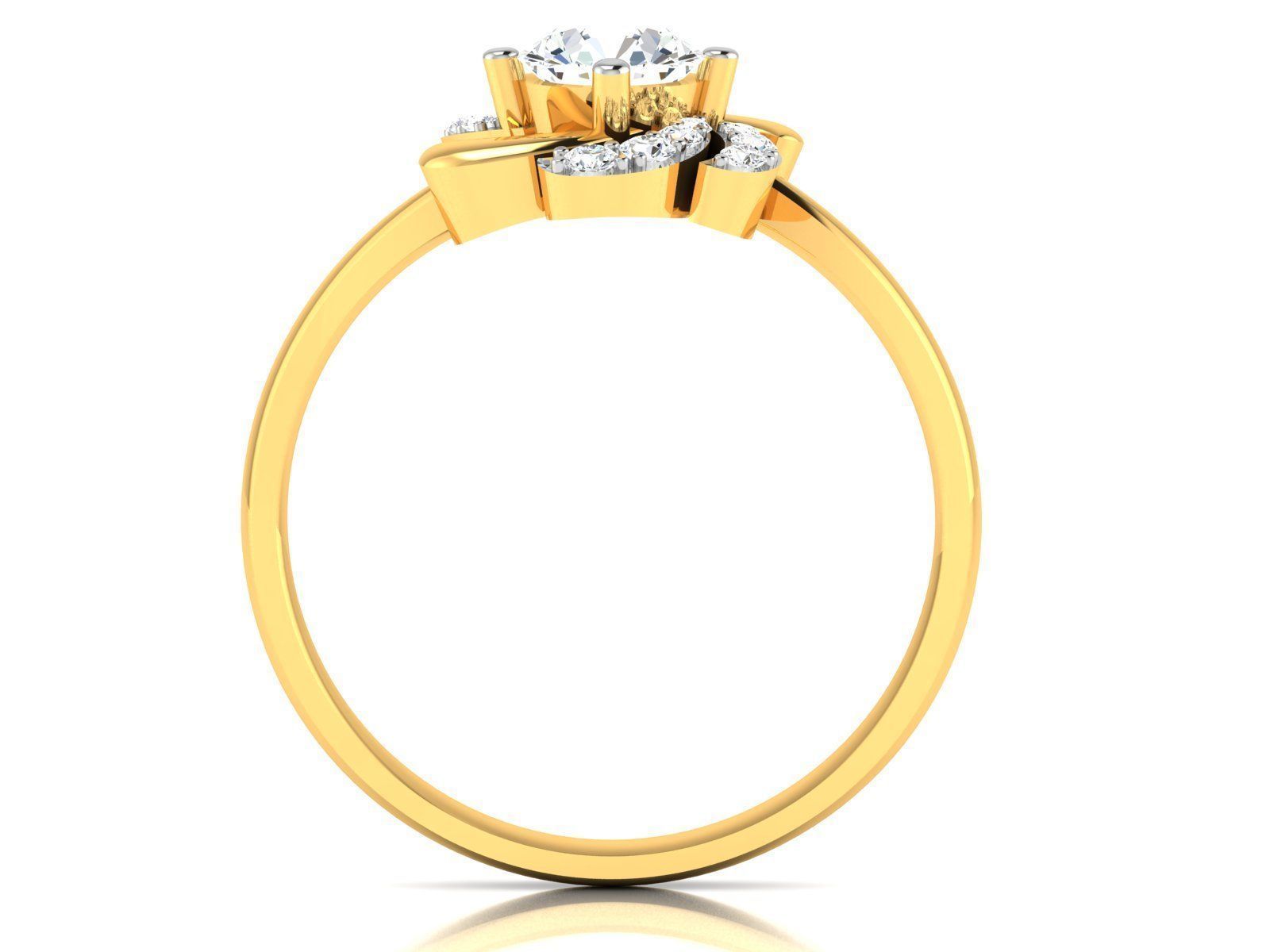 Women solitaire ring 3dm stl render detail 3D print model 3D print model_3