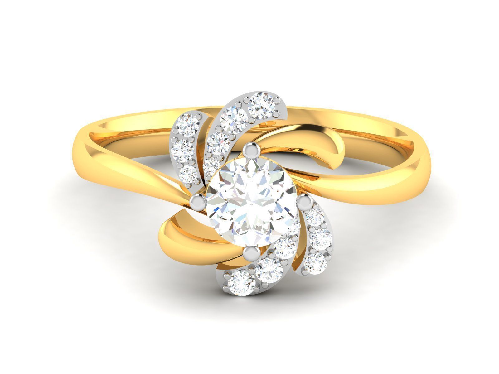 Women solitaire ring 3dm stl render detail 3D print model 3D print model_7