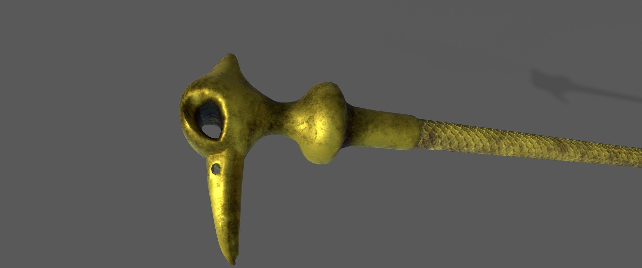 Bird Head Stick Low-poly 3D model_6