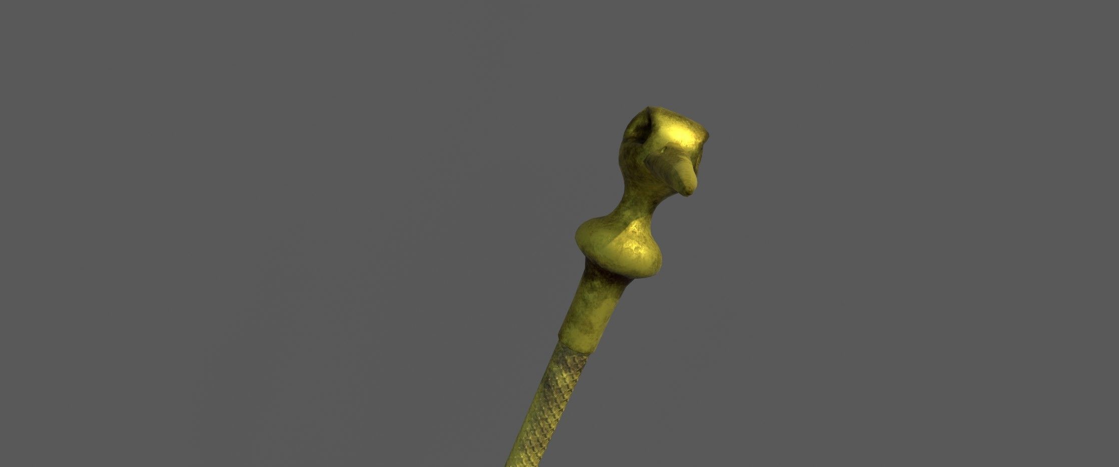 Bird Head Stick Low-poly 3D model_8