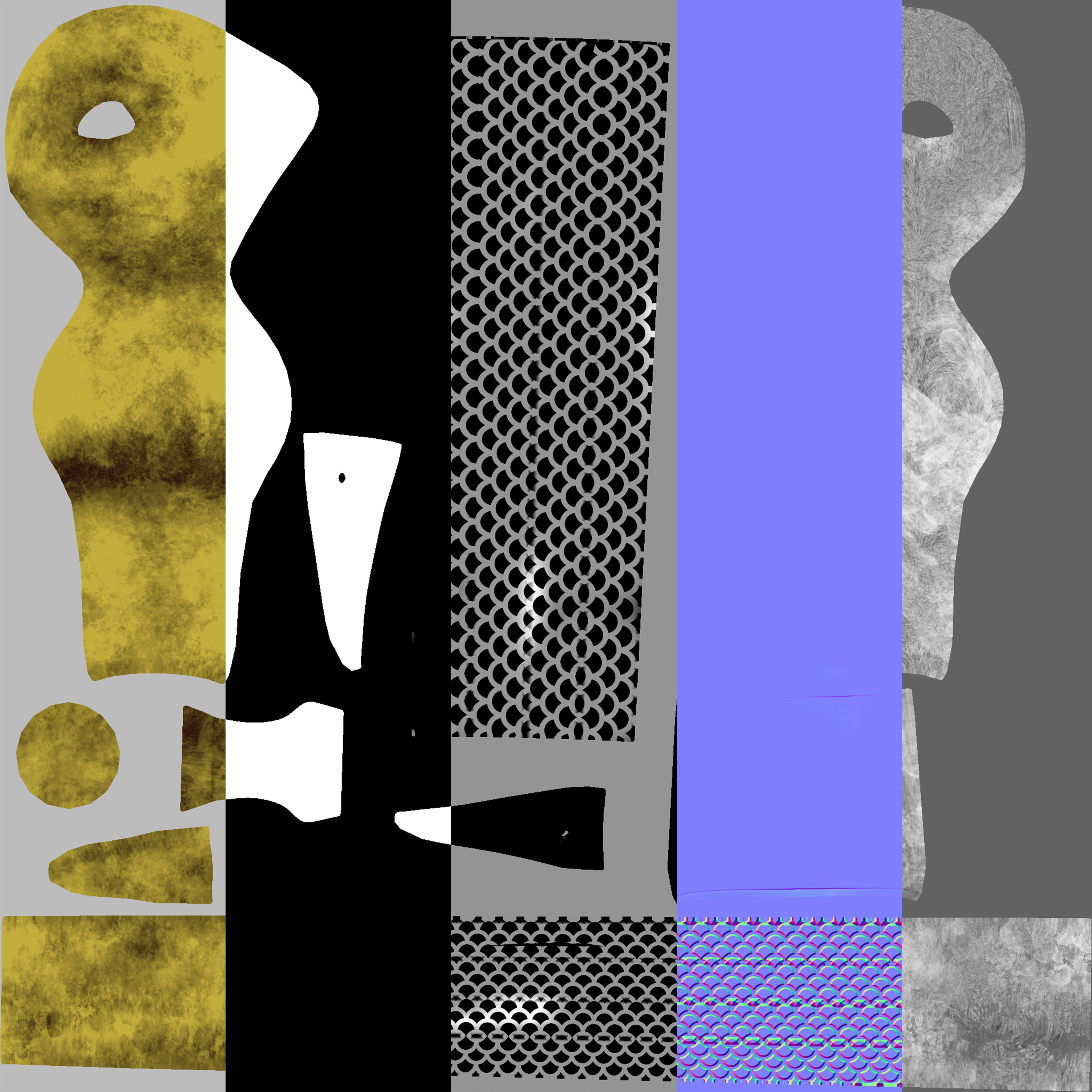 Bird Head Stick Low-poly 3D model_2