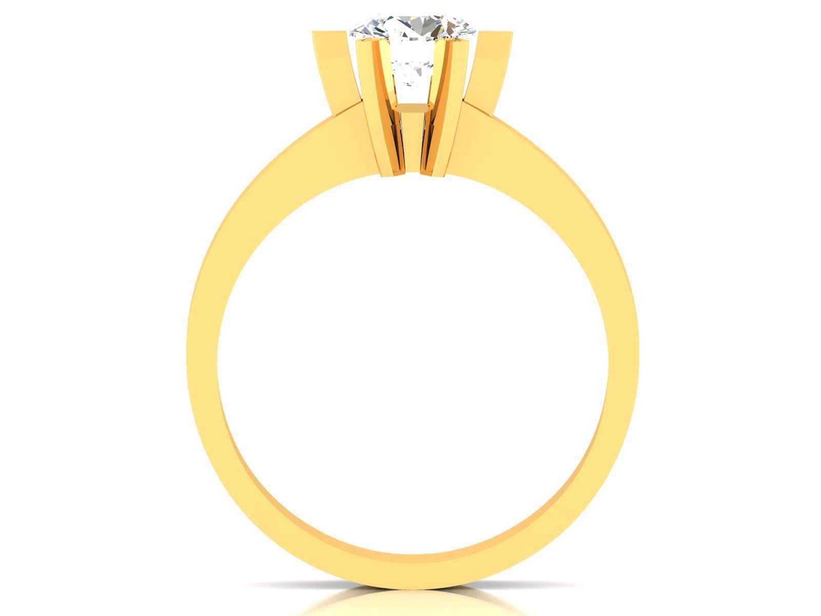 Women solitaire ring 3dm stl render detail 3D print model 3D print model_3