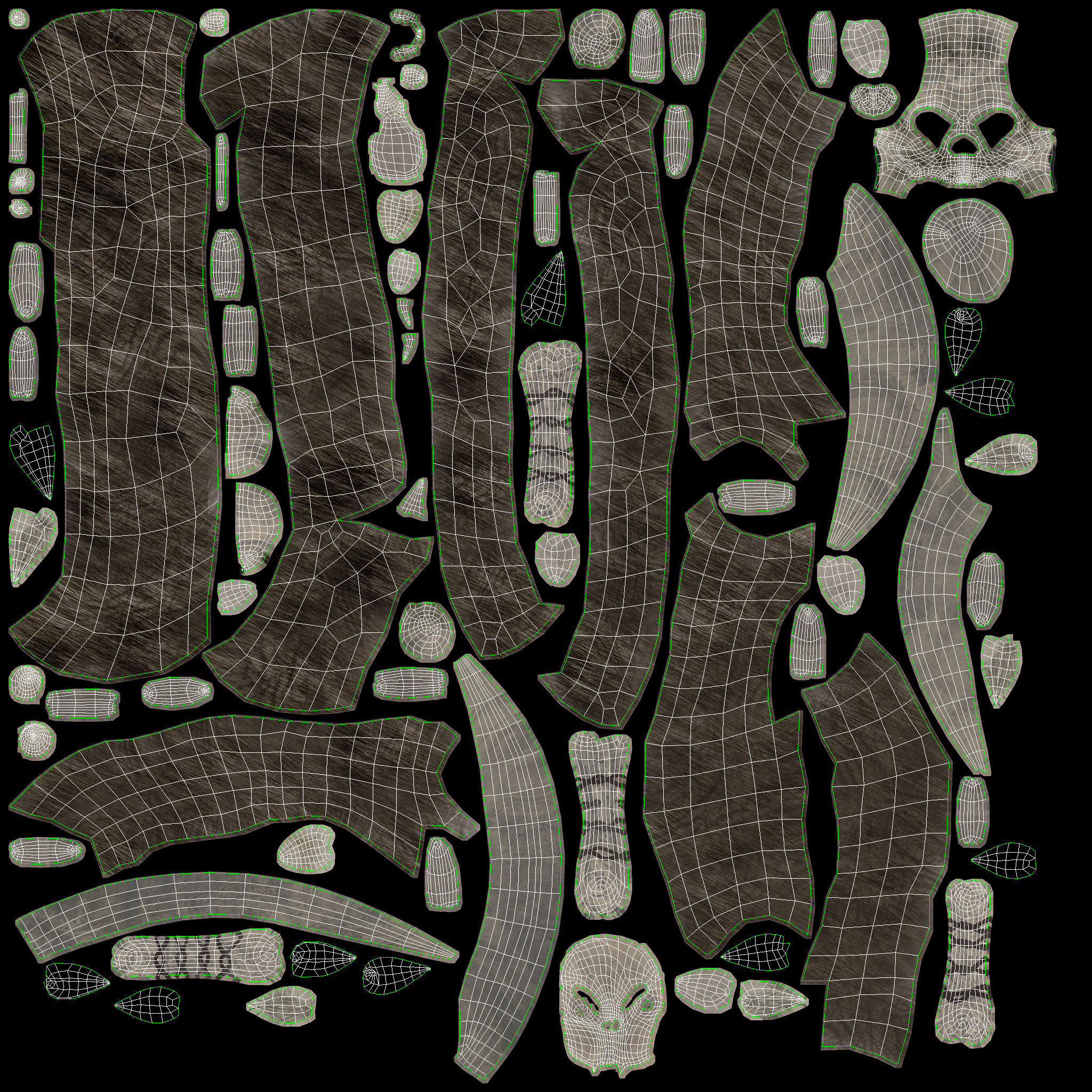 Orc warrior Low-poly 3D model_20