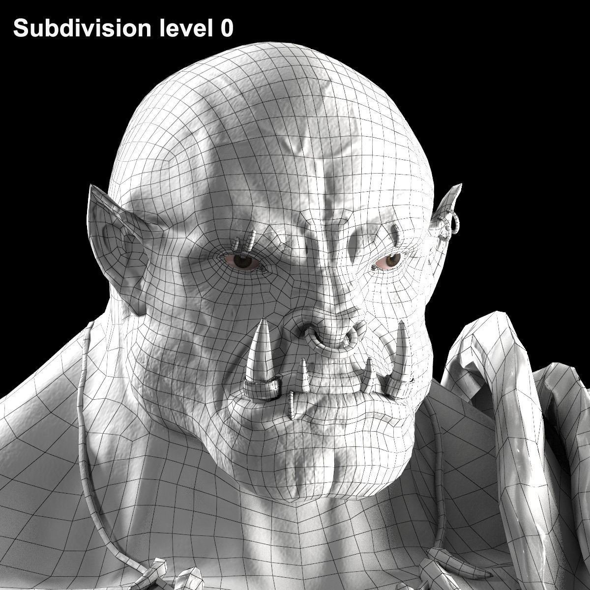 Orc warrior Low-poly 3D model_13