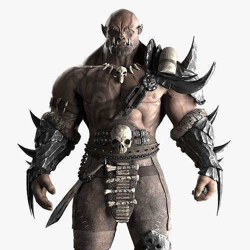 Orc warrior Low-poly 3D model