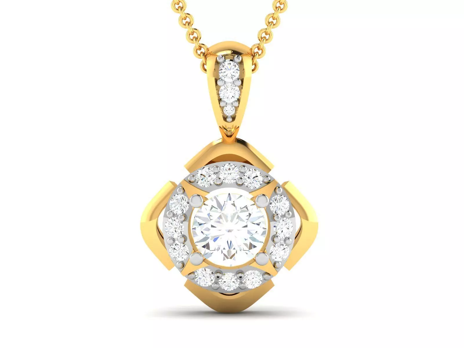 Women solitaire pendant 3dm stl render detail 3D print model 3D print model_0