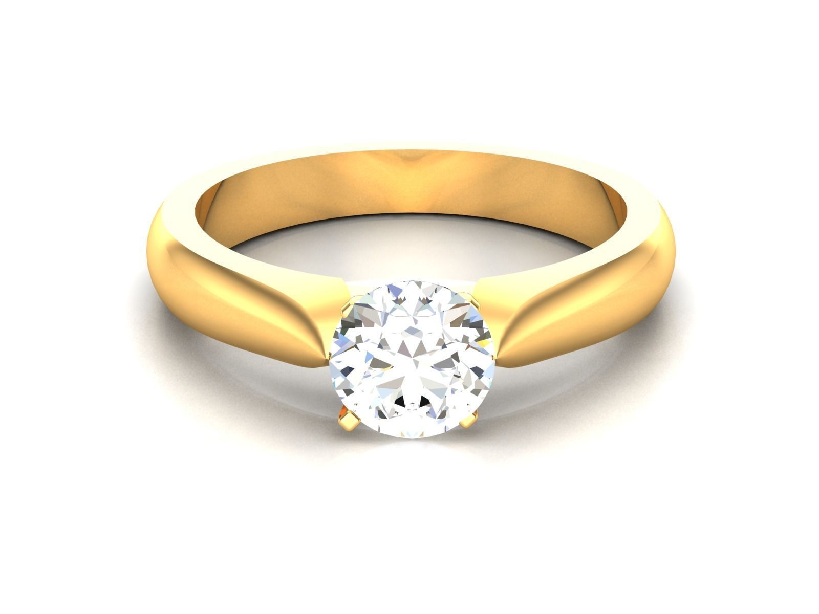 Women solitaire ring 3dm stl render detail 3D print model 3D print model_8