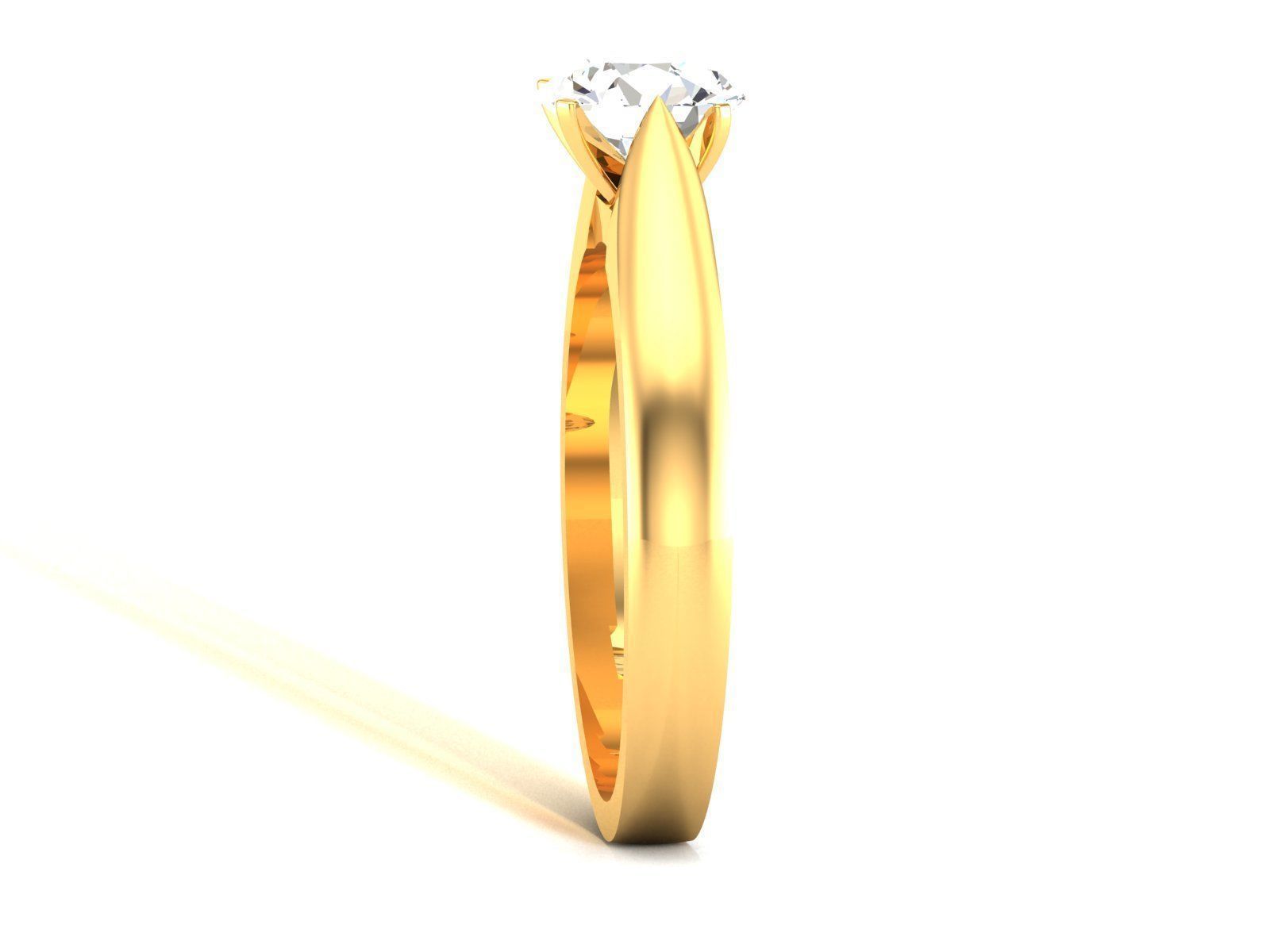 Women solitaire ring 3dm stl render detail 3D print model 3D print model_5