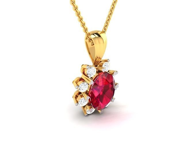 Women solitaire pendant 3dm stl render detail 3D print model 3D print model