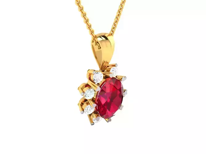 Women solitaire pendant 3dm stl render detail 3D print model 3D print model