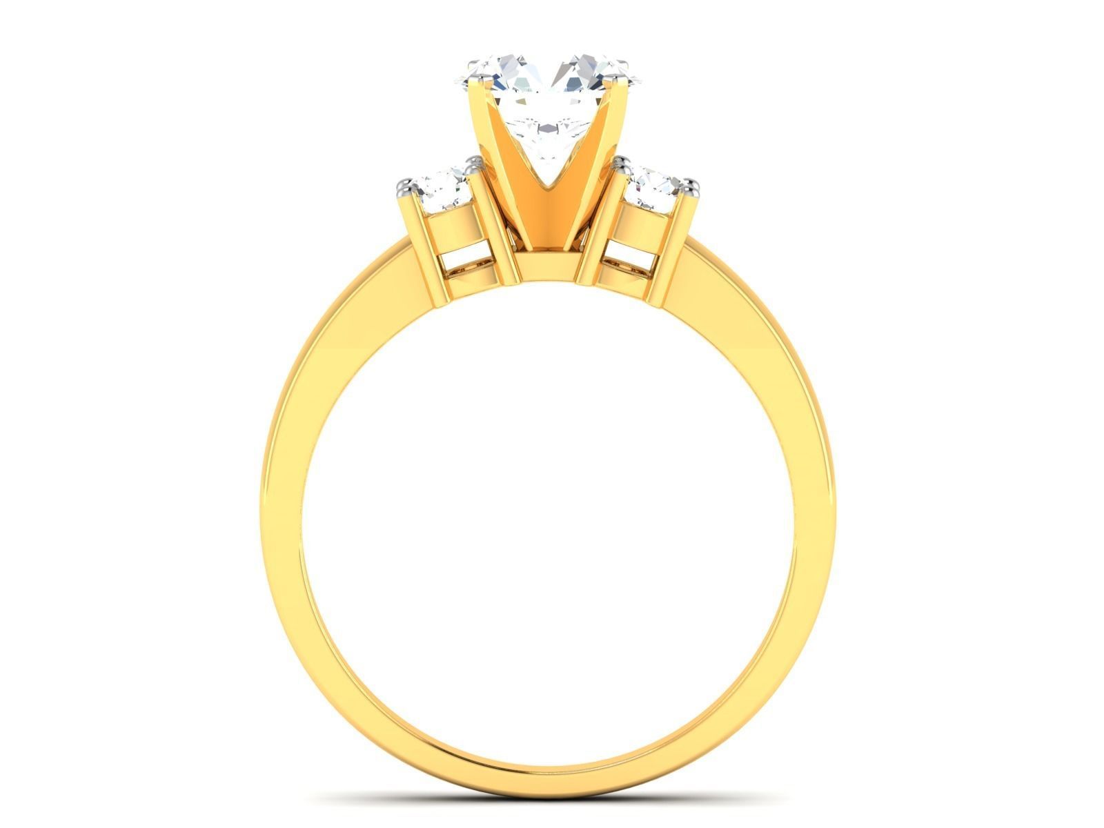 Women solitaire ring 3dm stl render detail 3D print model 3D print model_3
