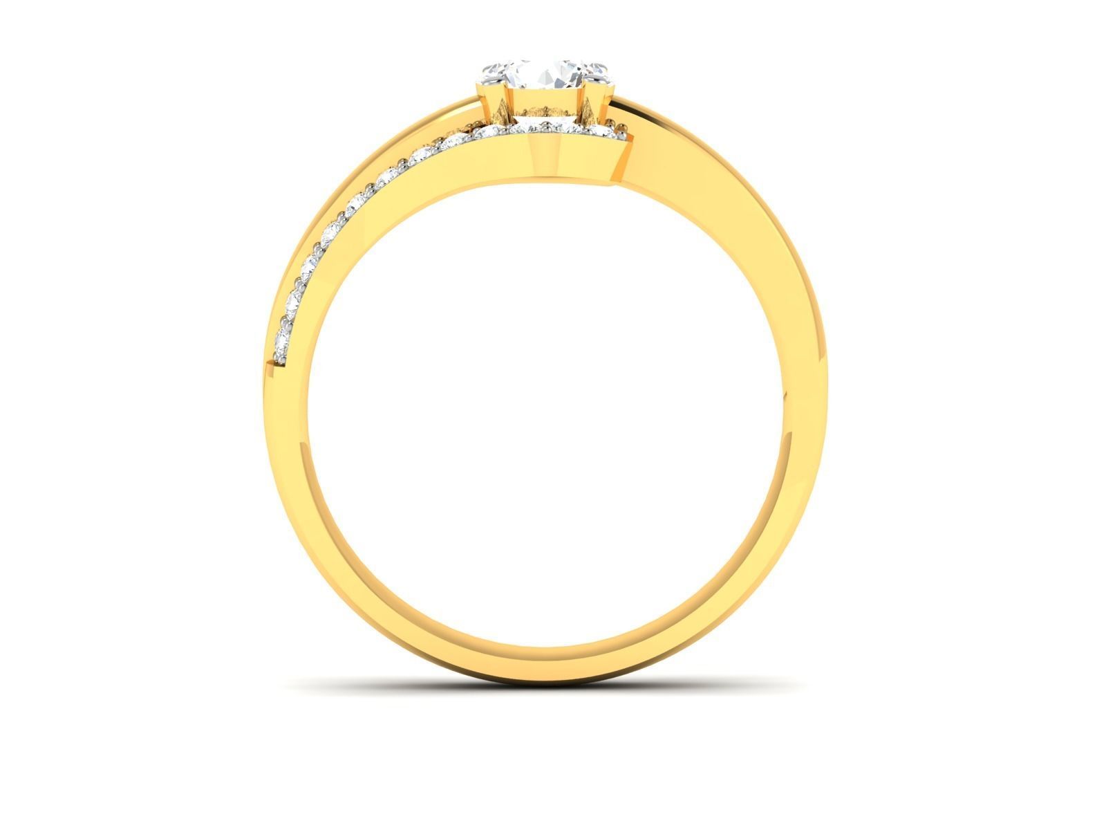 Women solitaire ring 3dm stl render detail 3D print model 3D print model_3