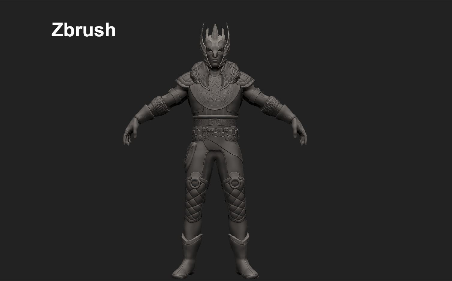 Warrior with 2 rigs bip and ue4 Low-poly 3D model_21