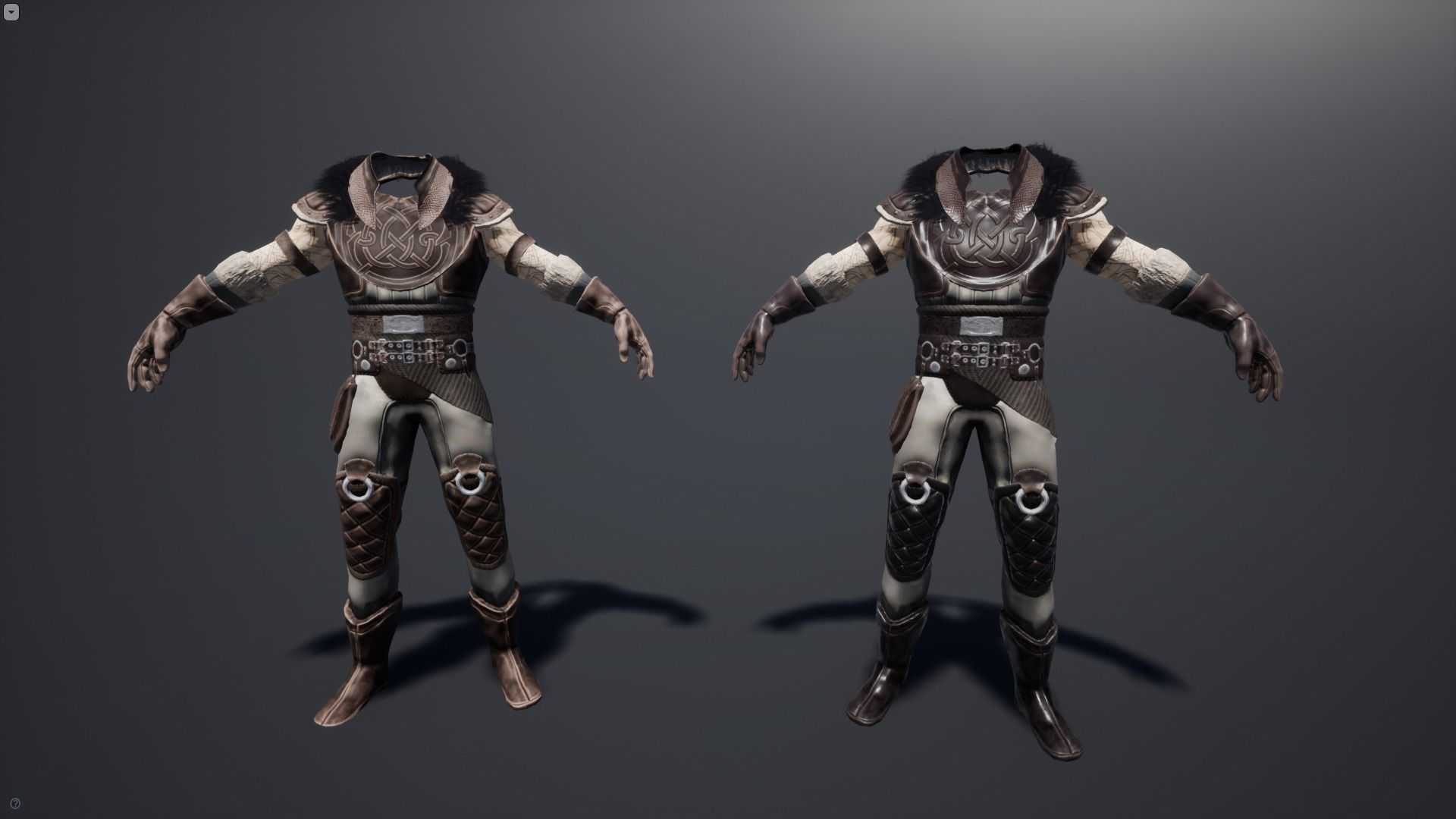 Warrior with 2 rigs bip and ue4 Low-poly 3D model_15