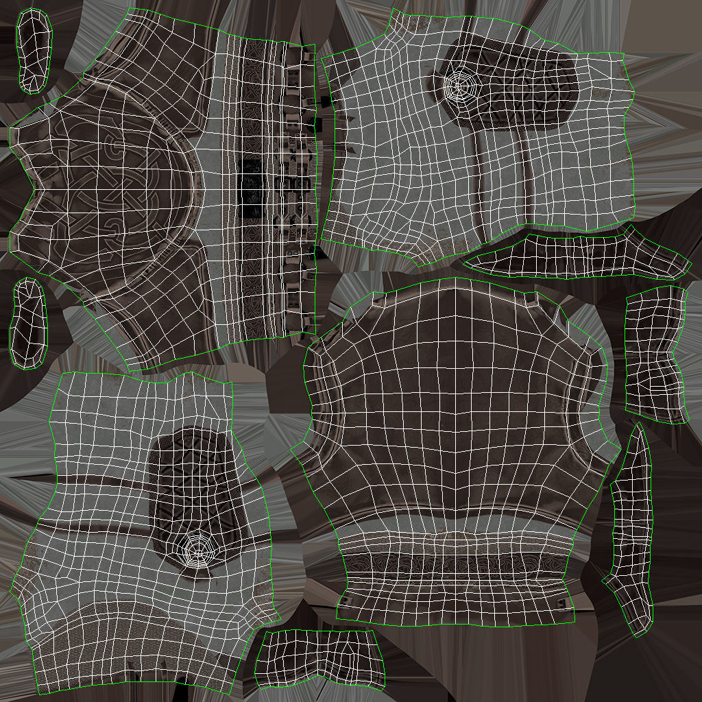 Warrior with 2 rigs bip and ue4 Low-poly 3D model_18