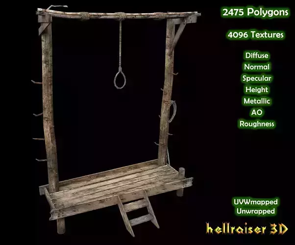 Gallows - PBR - Textured