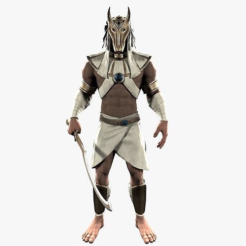 Egypt Warrior Low-poly 3D model
