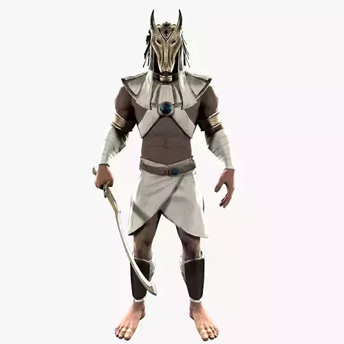 Egypt Warrior Low-poly 3D model