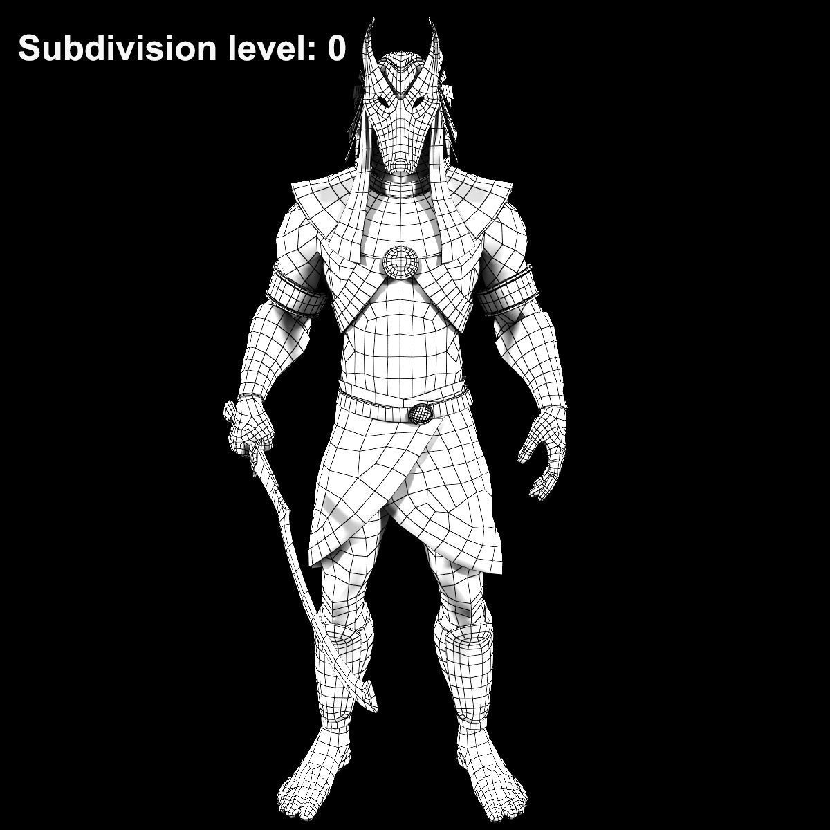 Egypt Warrior Low-poly 3D model_7