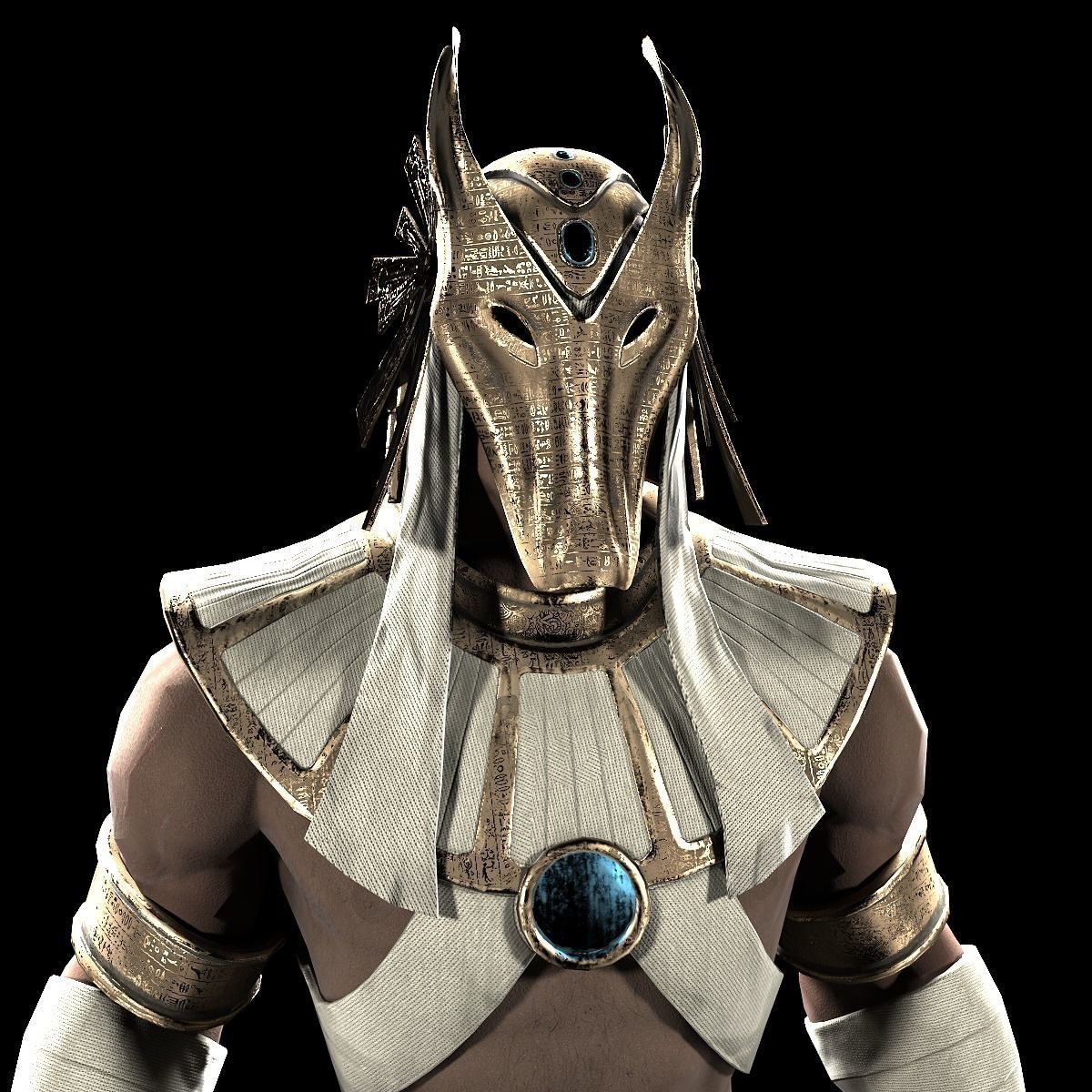 Egypt Warrior Low-poly 3D model_6