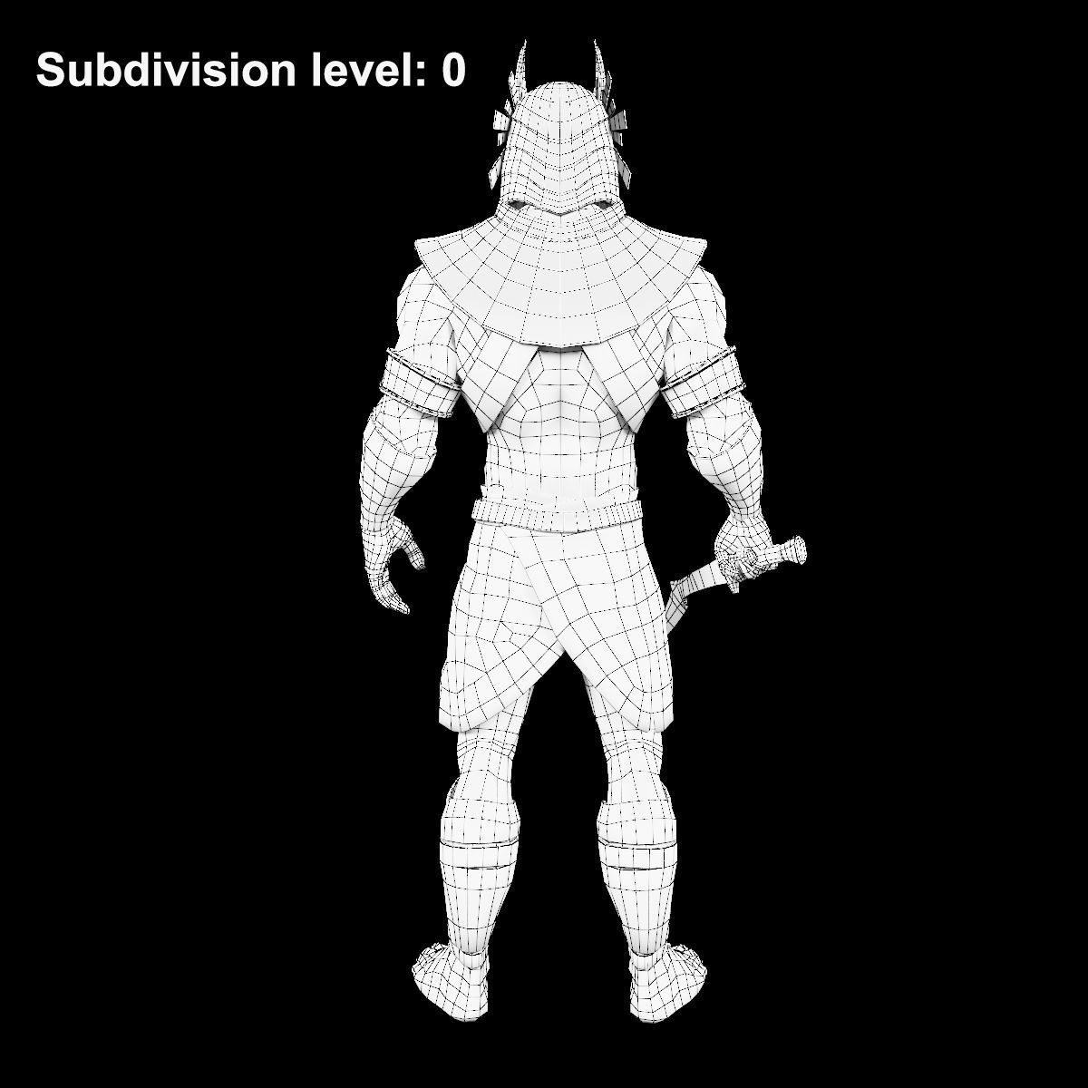 Egypt Warrior Low-poly 3D model_9