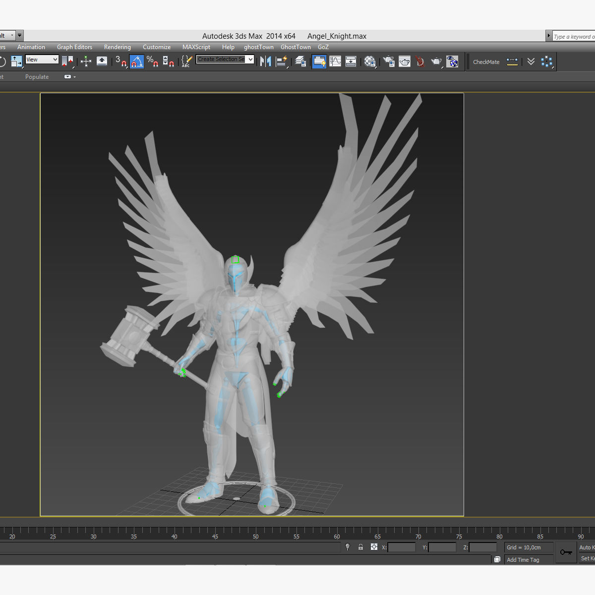 Angel Knight by Fear1ess Low-poly 3D model_17