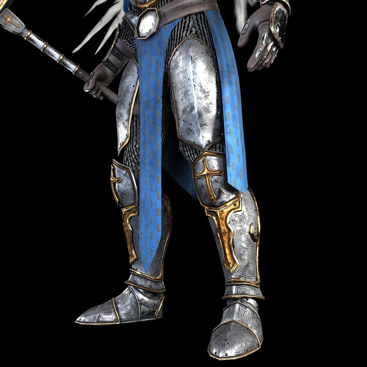 Angel Knight by Fear1ess Low-poly 3D model_8