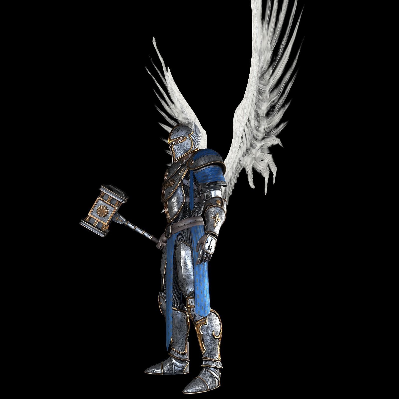 Angel Knight by Fear1ess Low-poly 3D model_3
