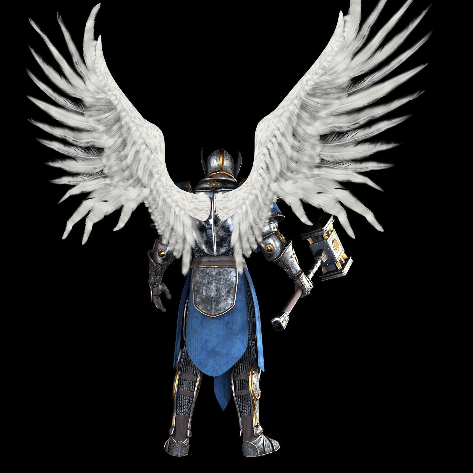 Angel Knight by Fear1ess Low-poly 3D model_4