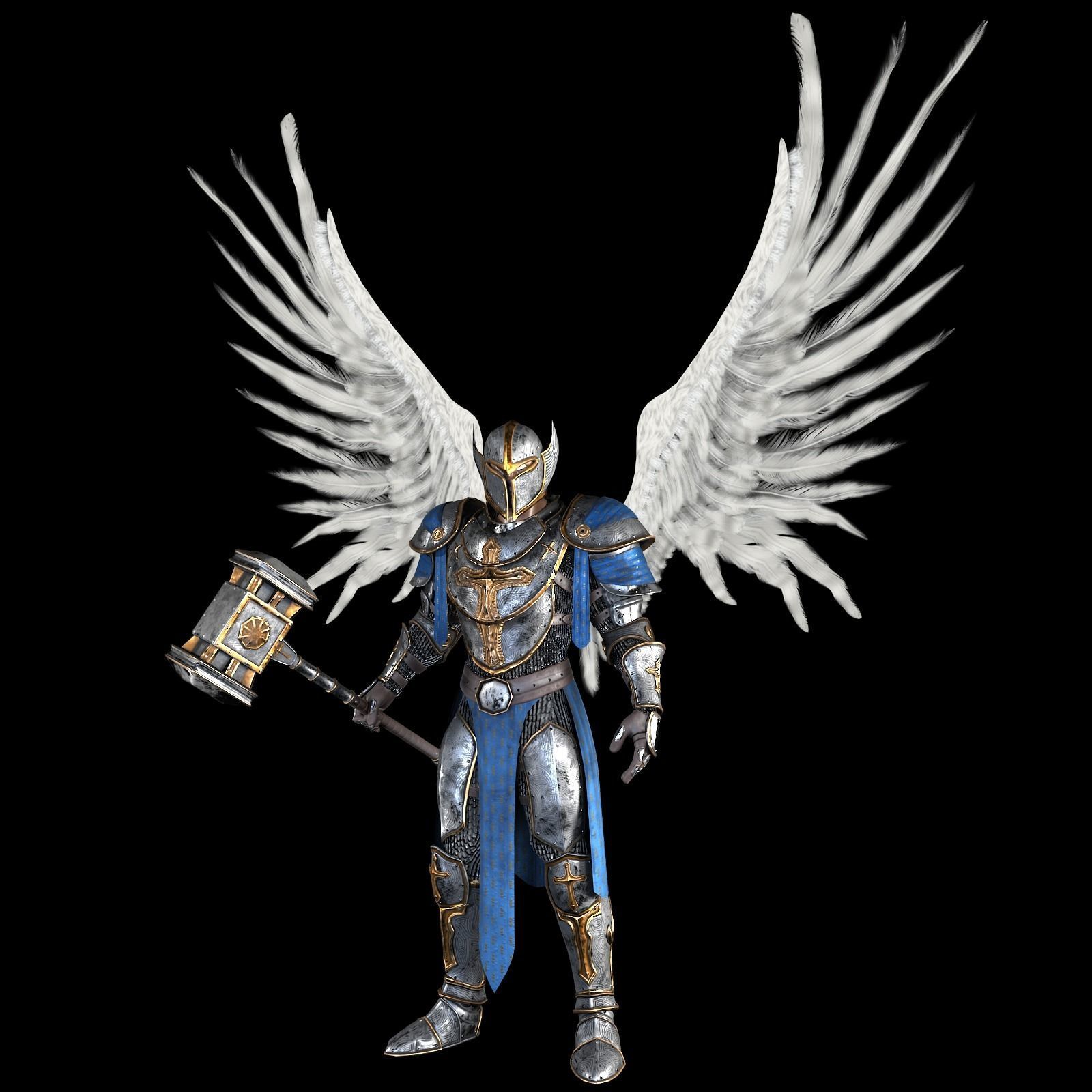 Angel Knight by Fear1ess Low-poly 3D model_6