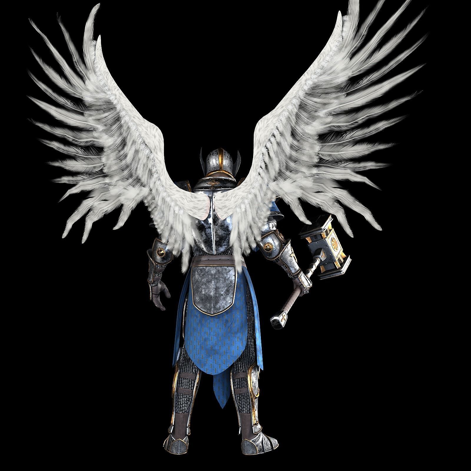 Angel Knight by Fear1ess Low-poly 3D model_5