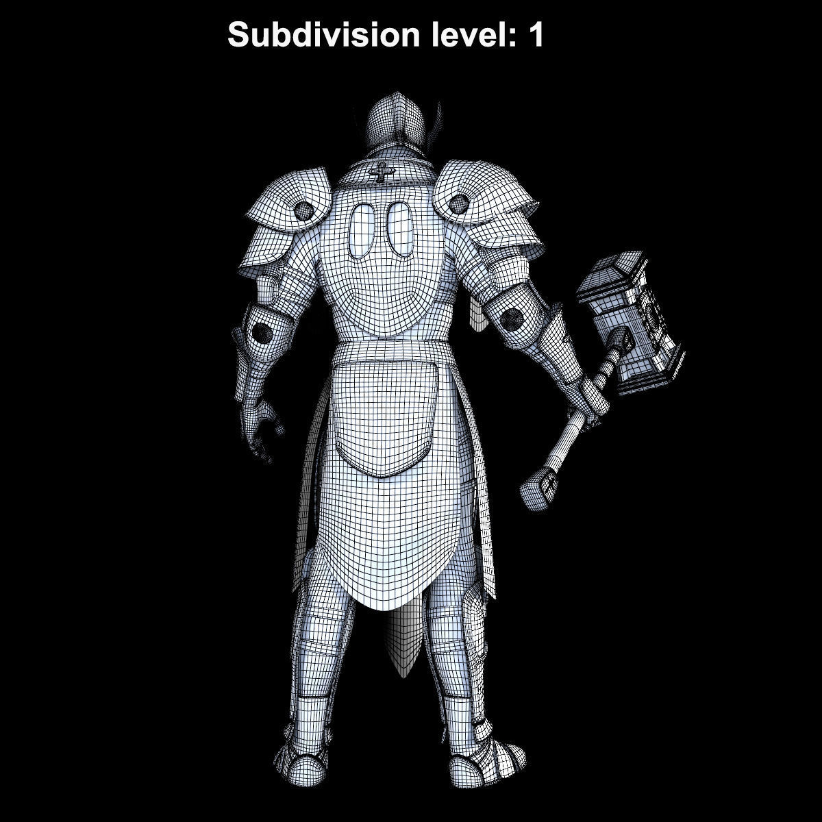 Angel Knight by Fear1ess Low-poly 3D model_11